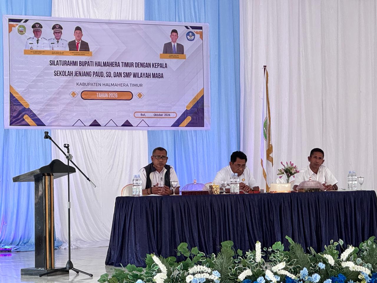 Bupati Halmahera Timur Hadiri Silaturahmi Dinas Pendidikan Bersama Seluruh Kepala Sekolah se-Halmahera Timur